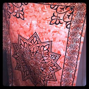 Large orange tapestry